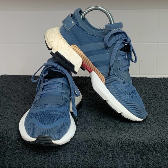 ADIDAS POD S3.1 ULTRABOOST JUNIORS RUNNING SHOES SIZE 5.5 NAVY COPPER NICE - Picture 2 of 8